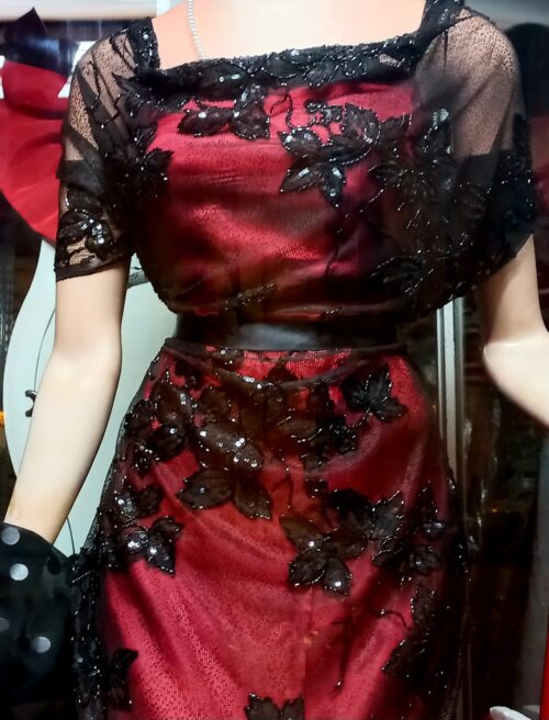Abito-T-Vr-bordeaux nero - immagine 3