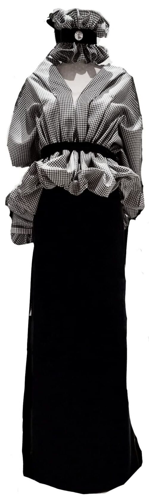 Abito-T-grigio con scaldacollo - immagine 2