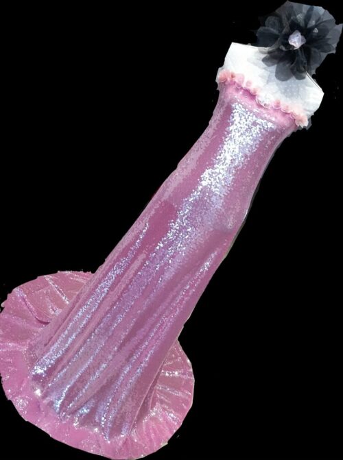 vestito paillettes rosa - immagine 2