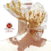 Farfalla con ricami in oro